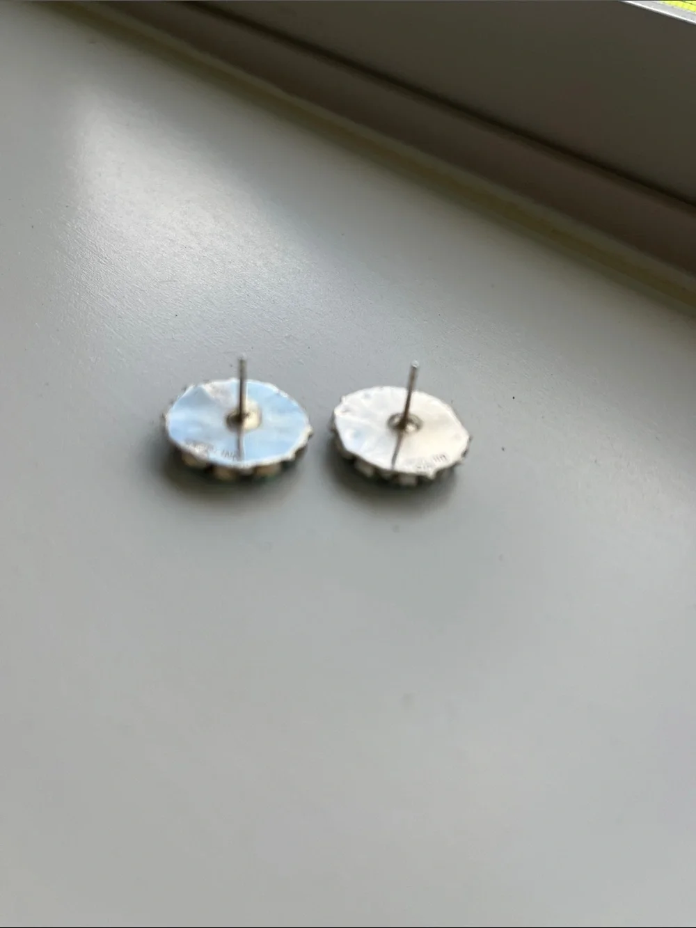 Navajo Opal Cluster Earrings - Picture 6 of 9